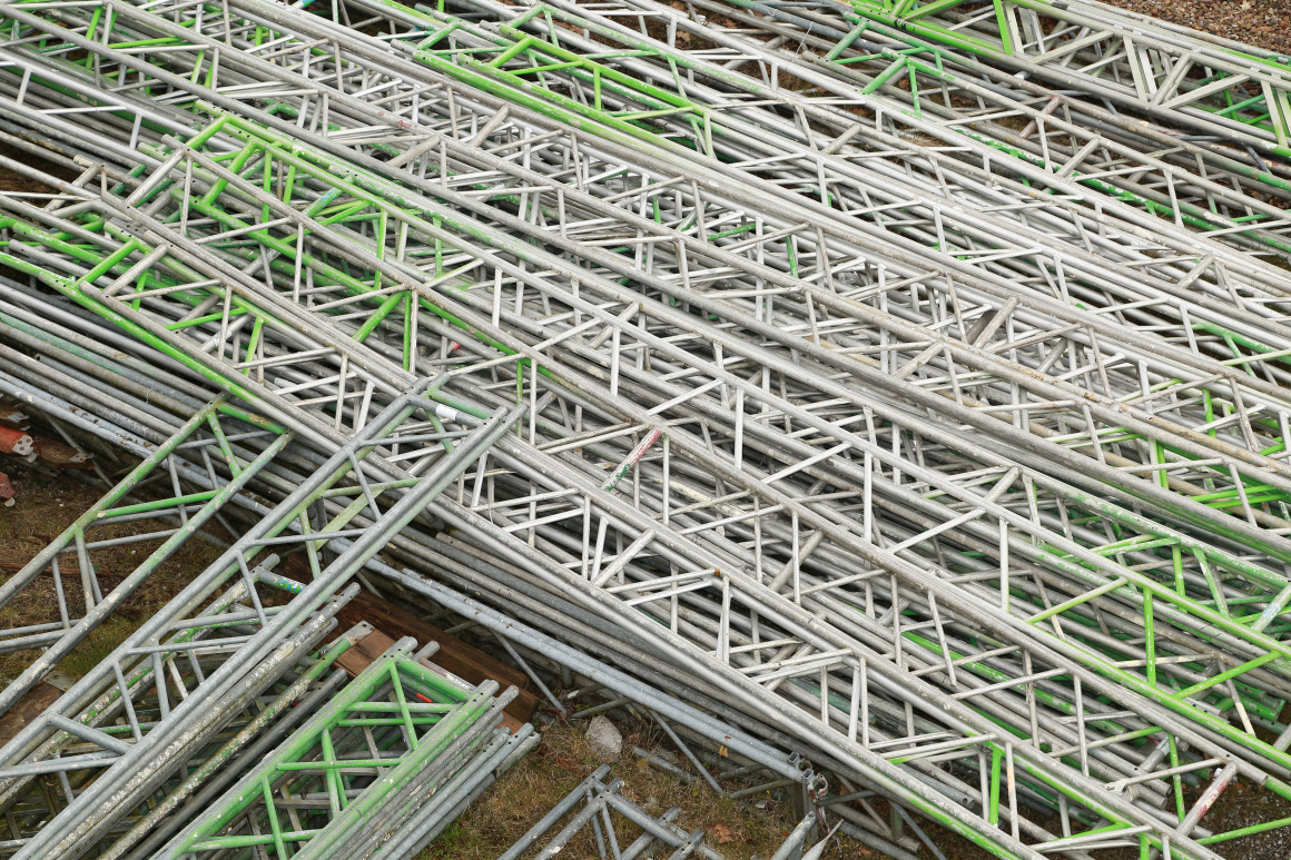 Gerüstbau auf Baustelle